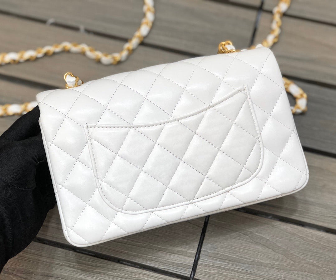 Chanel white sling online bag