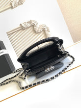 Load image into Gallery viewer, C h a n e l black/silver 13x20x7 cm.