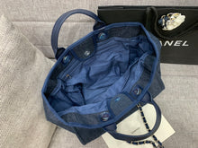 Load image into Gallery viewer, C h a n e l blue tote 38cm bag