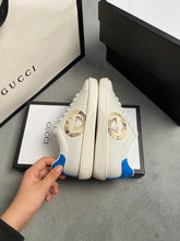Load image into Gallery viewer, G U C C I - Sneaker (White/Gold/Blue)