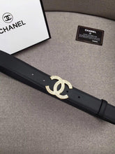 Load image into Gallery viewer, CC- Calfskin &amp; Silver Metal Black