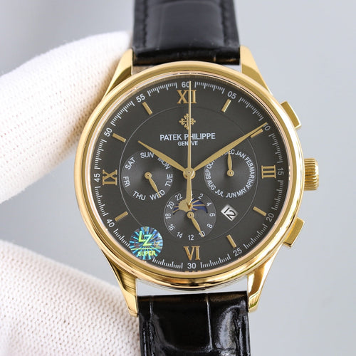 P A T E K - C H R O N O - Gold watch [ 2 Colours available ]