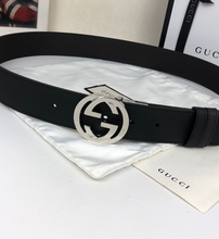 Load image into Gallery viewer, Leather belt with Double G buckle