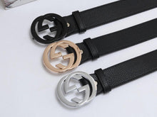 Load image into Gallery viewer, Leather belt with Double G buckle