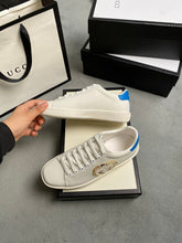 Load image into Gallery viewer, G U C C I - Sneaker (White/Gold/Blue)