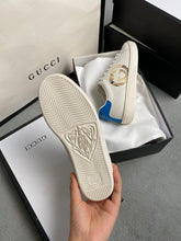 Load image into Gallery viewer, G U C C I - Sneaker (White/Gold/Blue)