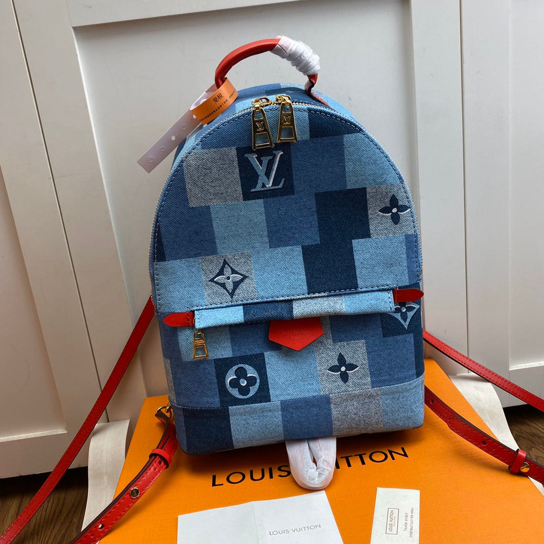 L V Blue Backpack (Mini) [ 17 x 22 x 10cm ]