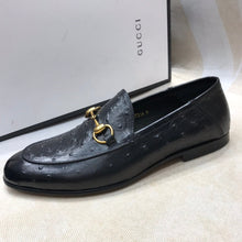 Load image into Gallery viewer, GG H o r s e b i t - Ostrich Loafers