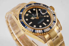 Load image into Gallery viewer, R 0 L E X - G M T MASTER GREENWICH [Gold/Diamond Deep Blue]