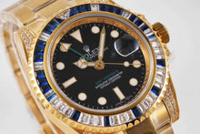 Load image into Gallery viewer, R 0 L E X - G M T MASTER GREENWICH [Gold/Diamond Deep Blue]