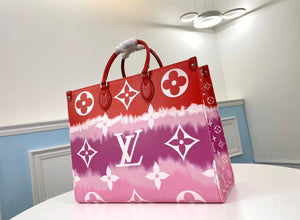 Lv red tote