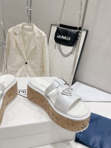 P r a d a white wedge