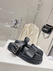P r a d a black slides
