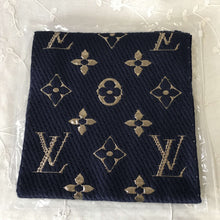 Load image into Gallery viewer, Lv navy scarf