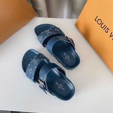 Load image into Gallery viewer, Lv sandals blue