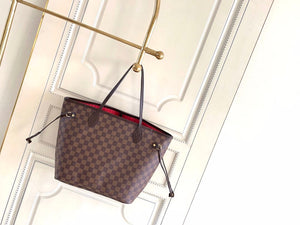 Lv neverfull check red