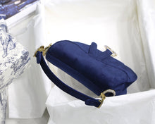 Load image into Gallery viewer, Dior saddle velvet navy