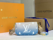 Load image into Gallery viewer, L v blue pochette