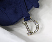 Load image into Gallery viewer, Dior saddle velvet navy