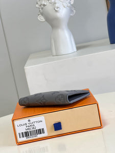 L v gray pocket wallet