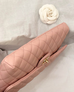 Chanel pink clutch