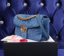 Load image into Gallery viewer, Gucci velvet blue