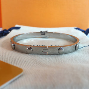 L v silver bracelet