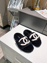 Load image into Gallery viewer, C h a n e l slippers b/w