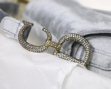 Load image into Gallery viewer, Dior saddle velvet silver