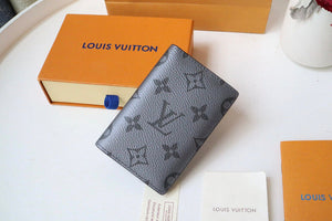 L v gray pocket wallet