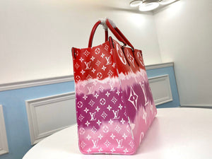 Lv red tote