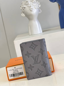 L v gray pocket wallet