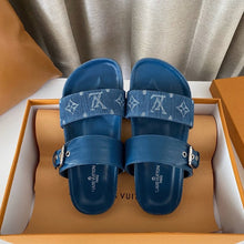 Load image into Gallery viewer, Lv sandals blue