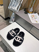 Load image into Gallery viewer, C h a n e l slippers b/w