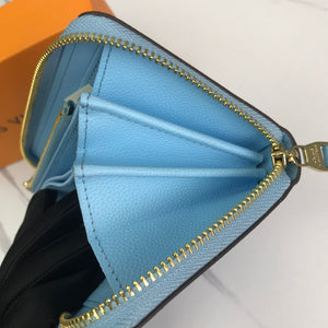 L v blue wallet