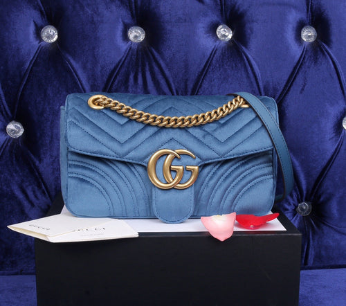 Gucci velvet blue