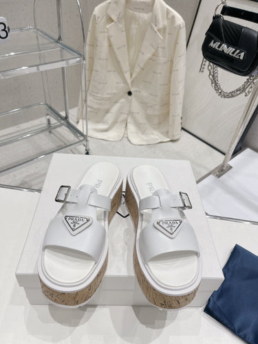 P r a d a white wedge