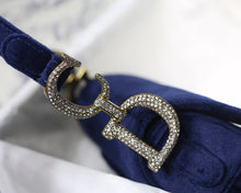 Load image into Gallery viewer, Dior saddle velvet navy