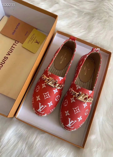 L v espadrilles red new