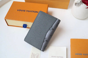 L v gray pocket wallet