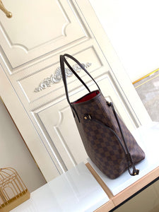 Lv neverfull check red