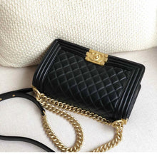 Load image into Gallery viewer, C h a n e l boy black/gold