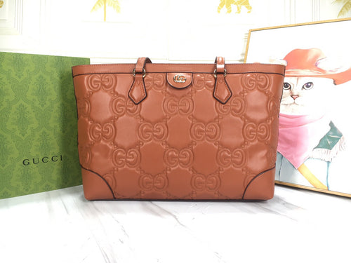 G u c c i tote brown 38*28*14cm
