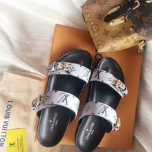 Load image into Gallery viewer, Lv sandals gray