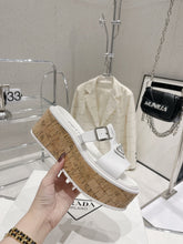 Load image into Gallery viewer, P r a d a white wedge
