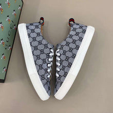 Load image into Gallery viewer, GG sneakers gray white