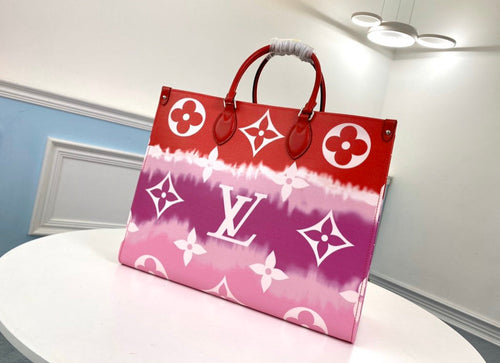 Lv red tote