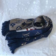 Load image into Gallery viewer, Lv navy scarf